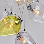 Люстра каскадная с 9-ю разноцветными стеклянными плафонами Kaleido варинант исполнения - 7 | Loft Concept в Санкт-петербурге