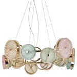 Люстра с плафонами из разноцветного стекла Glass Peonies варинант исполнения - 1 | Loft Concept в Санкт-петербурге