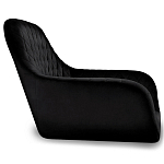 Барный стул со спинкой и подлокотниками на 4-х металлических ножках Douglas Rhombus Черный Велюр варинант исполнения - 2 | Loft Concept в Санкт-петербурге