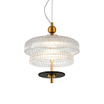 Подвесной светильник многослойный из рифленого прозрачного стекла Academy of Light варинант исполнения - 2 | Loft Concept в Санкт-петербурге