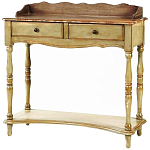 Деревянная консоль в стиле прованс с двумя ящиками Margery Wooden Provence Console Table варинант исполнения - 1 | Loft Concept в Санкт-петербурге