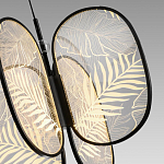 Люстра с гравировкой на акриловых плафонах Gravyura Black D 50 см варинант исполнения - 3 | Loft Concept в Санкт-петербурге