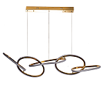 Люстра подвесная золотая в форме изогнутых колец Curved Rings варинант исполнения - 1 | Loft Concept в Санкт-петербурге