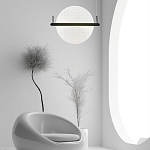 Светодиодный подвесной светильник круглой формы с металлическим черным каркасом Marble Glow варинант исполнения - 6 | Loft Concept в Санкт-петербурге