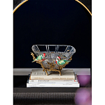 Чаша квадратная из прозрачного стекла с фигурками разноцветных птиц Eden Garden варинант исполнения - 2 | Loft Concept в Санкт-петербурге