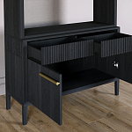 Стеллаж Primo с ящиками Черный дуб  варинант исполнения - 6 | Loft Concept в Санкт-петербурге