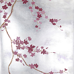 Обои ручная роспись Cherry Tree Special Colourway on Sterling Silver gilded paper варинант исполнения - 2 | Loft Concept в Санкт-петербурге