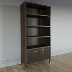 Книжный Стеллаж Elsa Dreams Walnut с задней стенкой варинант исполнения - 1 | Loft Concept в Санкт-петербурге