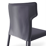 Стул серый из искуственной кожи на 4-х ножках Enigma Gray варинант исполнения - 2 | Loft Concept в Санкт-петербурге