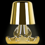 Настольная лампа фигурная золотого цвета с гладким абажуром Высота 16 см Sophia варинант исполнения - 1 | Loft Concept в Санкт-петербурге