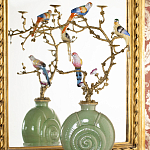 Фарфоровый подсвечник с бронзовым декором Eden Garden варинант исполнения - 5 | Loft Concept в Санкт-петербурге