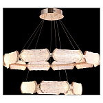 Люстра с 2-мя кольцами с текстурным природным рисунком IceFlame варинант исполнения - 5 | Loft Concept в Санкт-петербурге