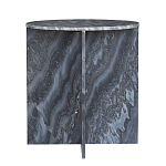 Столик кофейный с столешницей из черного мрамора Compact Black Marble Table варинант исполнения - 3 | Loft Concept в Санкт-петербурге