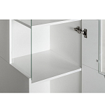 Шкаф-витрина белая с полками и стеклянной дверью Strict Lines варинант исполнения - 3 | Loft Concept в Санкт-петербурге