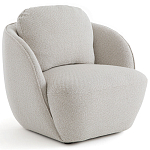 Полукруглое кресло из обивки меланж Halle Melange Armchair варинант исполнения - 2 | Loft Concept в Санкт-петербурге