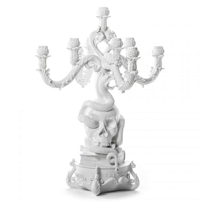 Подсвечник Seletti Giant Burlesque Skull White