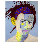 Картина с вышивкой Портрет wall panel People with the yellow ear 2 варинант исполнения - 3 | Loft Concept в Санкт-петербурге