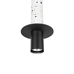 Подвесной светильник с узким цилиндрическим плафоном и черным металлическим декором Concrete Pipe варинант исполнения - 12 | Loft Concept в Санкт-петербурге