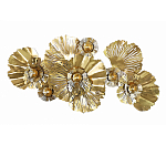 Панно настенное Blank Sheet Golden Flower варинант исполнения - 1 | Loft Concept в Санкт-петербурге