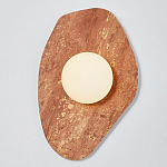 Бра с каменным основанием и плафоном из стекла в форме шара Shaw Marble Lighting варинант исполнения - 5 | Loft Concept в Санкт-петербурге