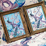 Постер в раме в стиле шинуазри Павлины на дереве Chinoiserie Imperial Garden Peacocks on a Tree Poster варинант исполнения - 3 | Loft Concept в Санкт-петербурге