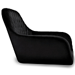 Барный стул вращающийся со спинкой и подлокотниками Douglas Rhombus Черный Велюр варинант исполнения - 2 | Loft Concept в Санкт-петербурге