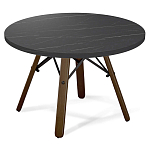 Стол журнальный c круглой столешницей на четырех коричневых ножках Charm Coffee Table варинант исполнения - 1 | Loft Concept в Санкт-петербурге