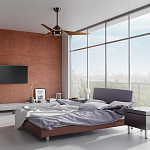 Потолочный вентилятор с тремя угловатыми лопастями Kichler варинант исполнения - 5 | Loft Concept в Санкт-петербурге