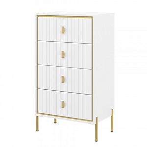 Комод белый высокий с ящиками Antique Order