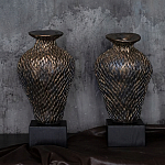 Вазы «Парные» на деревянных основаниях варинант исполнения - 1 | Loft Concept в Санкт-петербурге