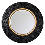 Зеркало в черной фактурной раме с золотым кантом Summon the Light варинант исполнения - 1 | Loft Concept в Санкт-петербурге