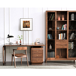 Стол рабочий округлой формы с 3-мя ящиками  Working Moonnut Table варинант исполнения - 1 | Loft Concept в Санкт-петербурге