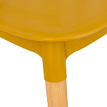Пластиковый стул на ножках из массива бука Ferret Spiral Mustard варинант исполнения - 5 | Loft Concept в Санкт-петербурге