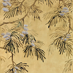 Обои ручная роспись Silk Tree Original colourway on Gold Bullion gilded paper варинант исполнения - 1 | Loft Concept в Санкт-петербурге