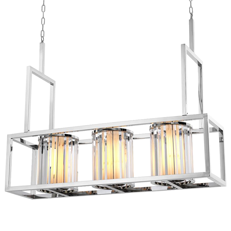 Люстра Chandelier Carducci Stainless Steel Нержавеющая сталь Прозрачный (Transparent) в Санкт-петербурге | Loft Concept 