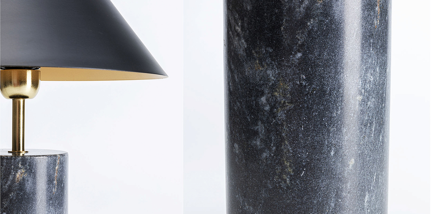 Настольная лампа из темно-синего мрамора - Loft-Concept в Санкт-петербурге