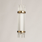 Подвесной светильник с цилиндром из прозрачных стеклянных трубок Nembus варинант исполнения - 3 | Loft Concept в Санкт-петербурге