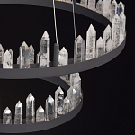 Люстра с двумя кольцами черного цвета с хрустальными элементами QUARTZ CRYSTAL варинант исполнения - 12 | Loft Concept в Санкт-петербурге