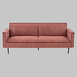 Диван современный вельветовый прямой Worcester Коралл варинант исполнения - 2 | Loft Concept в Санкт-петербурге