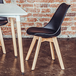 Стул с основой из пластика и мягким сиденьем Arvika Black варинант исполнения - 9 | Loft Concept в Санкт-петербурге