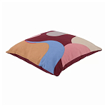 Подушка декоративная хлопковая с абстрактным принтом Elysian Flow Terra варинант исполнения - 1 | Loft Concept в Санкт-петербурге