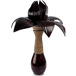 Настольная лампа черная INDONESIAN LAMPS варинант исполнения - 1 | Loft Concept в Санкт-петербурге