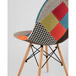 Пластиковый стул на ножках из массива бука Eames Пэчворк варинант исполнения - 3 | Loft Concept в Санкт-петербурге