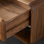 Прикроватная деревянная тумба с ящиком и нишей для хранения Moon Walnut Furniture варинант исполнения - 5 | Loft Concept в Санкт-петербурге