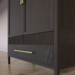 Шкаф платяной Primo с выдвижными ящиками шпон Темный орех варинант исполнения - 6 | Loft Concept в Санкт-петербурге