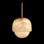 Подвесной светильник из белого алебастра Cryptocrystalline Stone варинант исполнения - 6 | Loft Concept в Санкт-петербурге