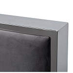 Кровать двуспальная серая с высоким мягким изголовьем Heart of the Bedroom варинант исполнения - 2 | Loft Concept в Санкт-петербурге