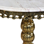 Стол круглый с мраморной столешницей Coffee De Bronze варинант исполнения - 1 | Loft Concept в Санкт-петербурге