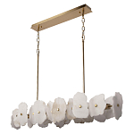 Люстра подвесная линейная с текстурированными мраморными элементами Marble square варинант исполнения - 3 | Loft Concept в Санкт-петербурге