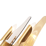 Бра с двумя плафонами дымчатого и янтарного цвета Vertical Glass варинант исполнения - 1 | Loft Concept в Санкт-петербурге